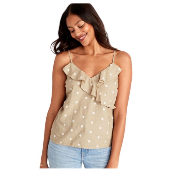 Old Navy Wrap Effect Polka Dot Cami Blouse Size XL NEW with Tags - Picture 2 of 7